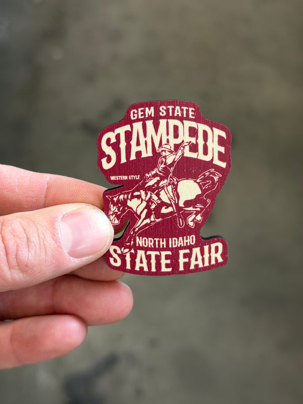 OG Gem State Stampede Horse Rider - Wooden Magnet