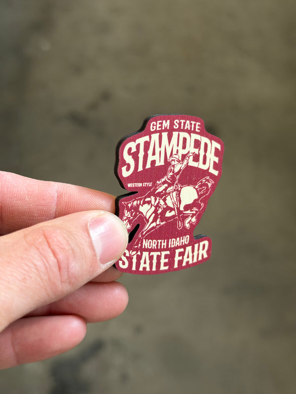 OG Gem State Stampede Horse Rider - Wooden Magnet