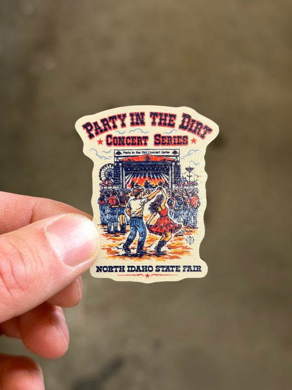 Party In The Dirt Concert Series - Wooden Magnet