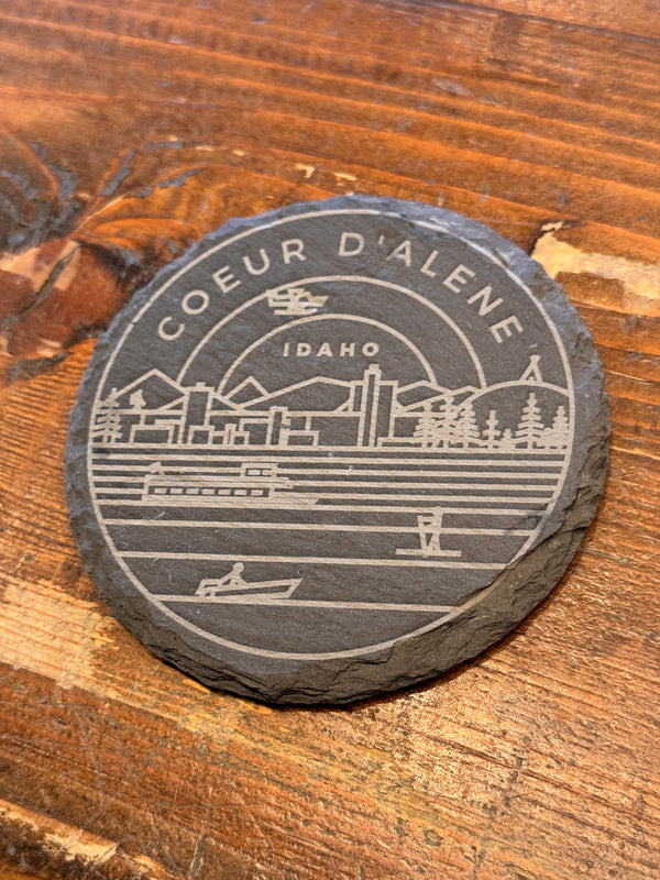 Coeur d'Alene Draws The Line Slate Coaster