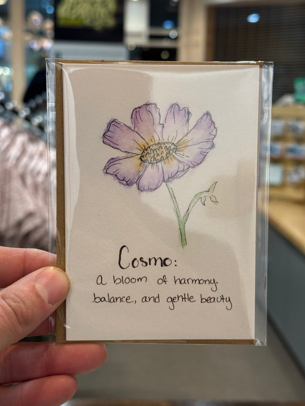 Watercolor Cosmo Card - 3.5” x 5”