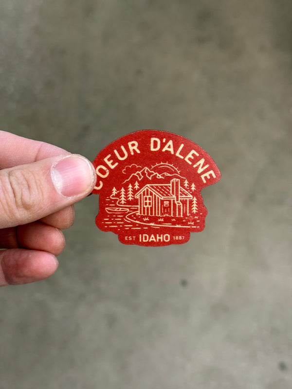 Coeur d'Alene Cabin Wooden Magnet (Printed)