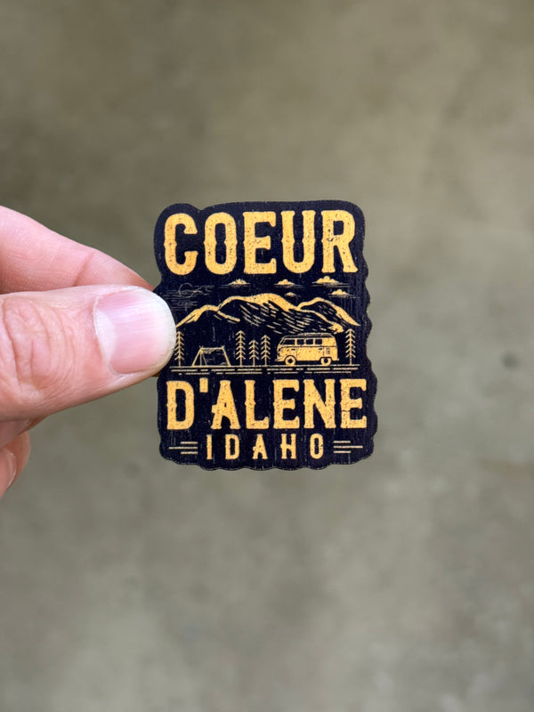 Coeur d’Alene Van Life - Wooden Magnet (Printed)