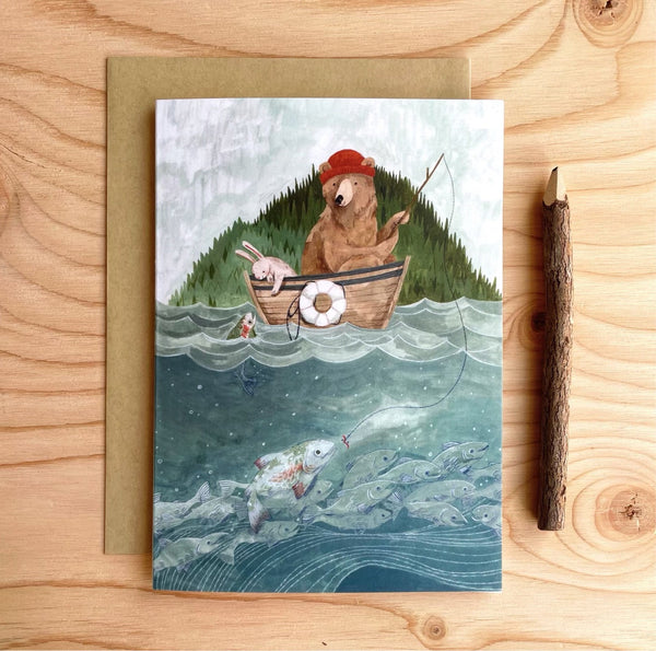 Fishing Day 5" x 7" Greeting Card