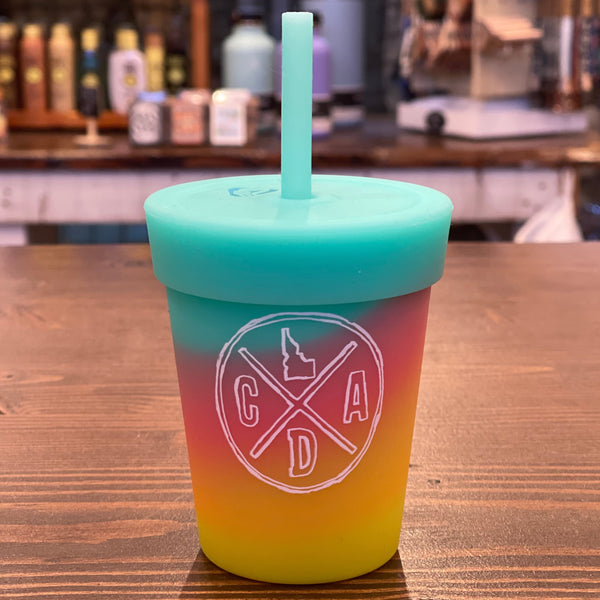 Silipint 8oz Kids Straw Tumblers Aurora Kids Logo