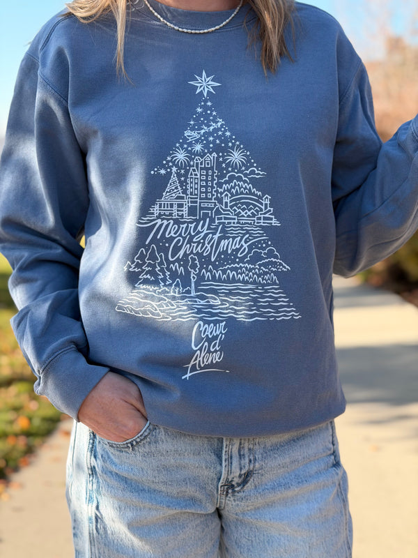 Coeur d'Alene Christmas Tree Sweatshirt