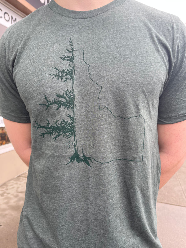 Forest Green IdaTree Tee (Green Print)