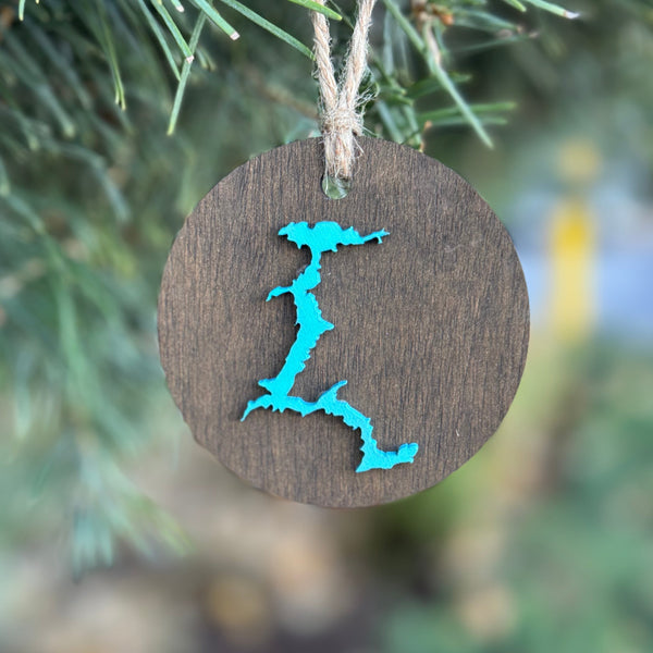 Wooden Ornament - Lake CDA Idaho