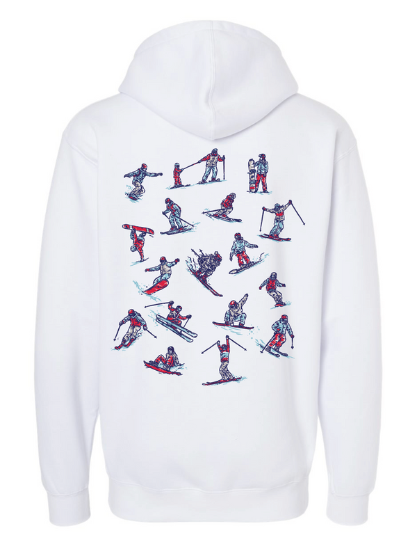 Skiing With Bigfoot Hoodie (White)