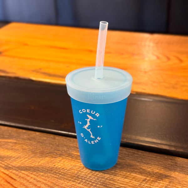 Silipint 16oz Pint Tumbler with Straw - Blue 1887 Lake CDA