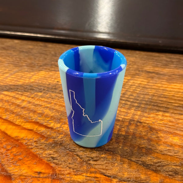 Silishots 1.5oz Shot Glass Arctic Ice Idaho Outline