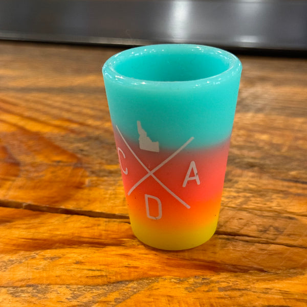 Silishots 1.5oz Shot Glass Aurora CDA LOGO