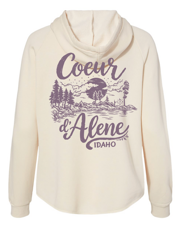 Women's California Wave Wash Night Tubbs 2.0 Hoodie (Bone)
