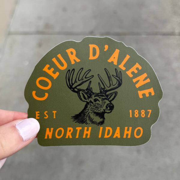 Coeur d'Alene Deer Hunter Sticker