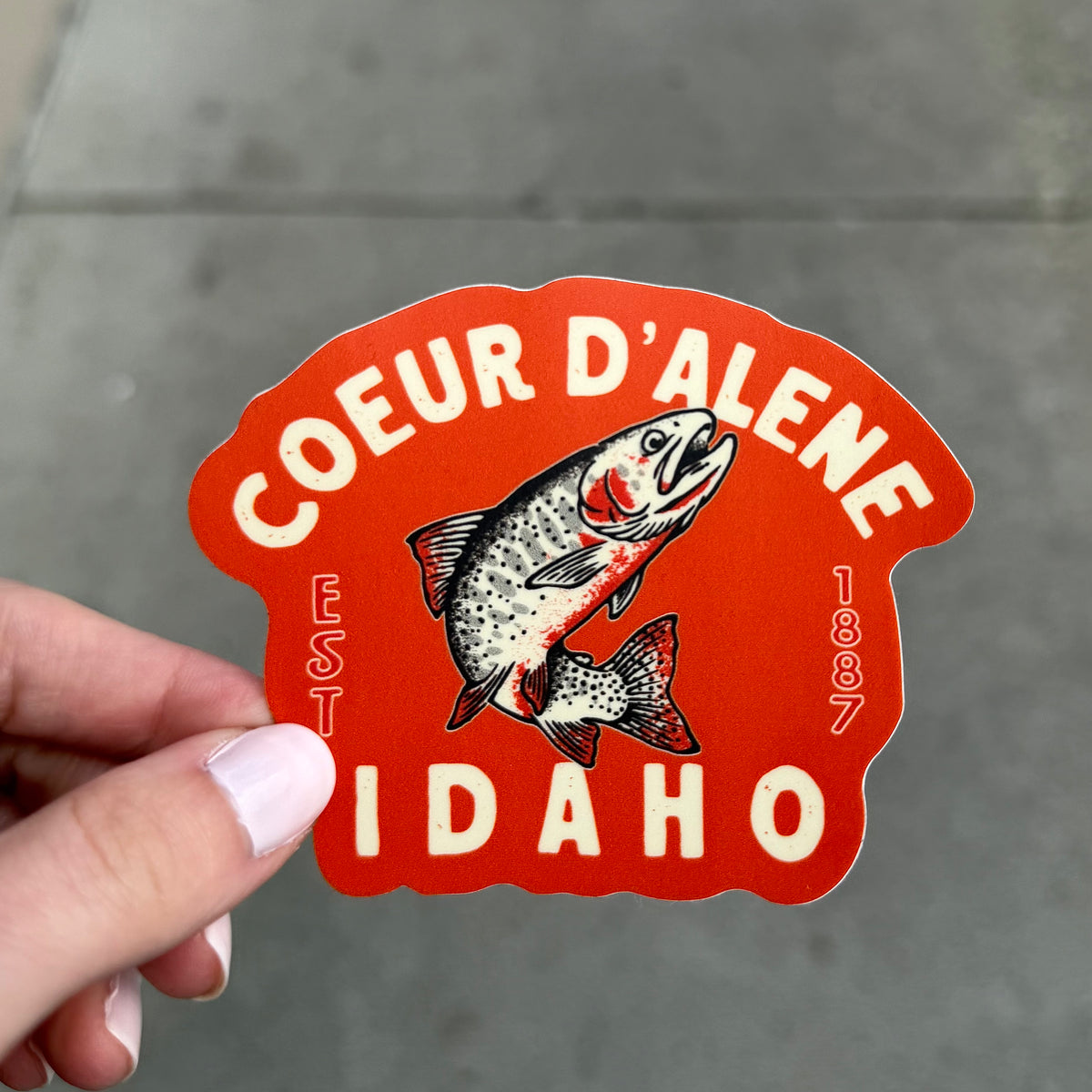 Coeur d'Alene Cutthroat Trout Sticker – CDA IDAHO Clothing Company