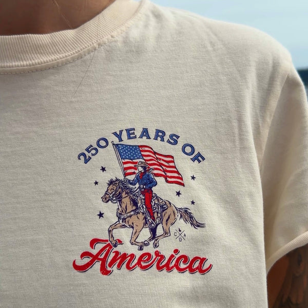 250 Years Of America Flag Rider Tee