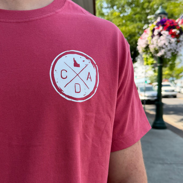 Scenes Of Coeur d'Alene Vintage Red Tee