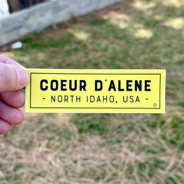 Coeur d'Alene North Idaho Sticker