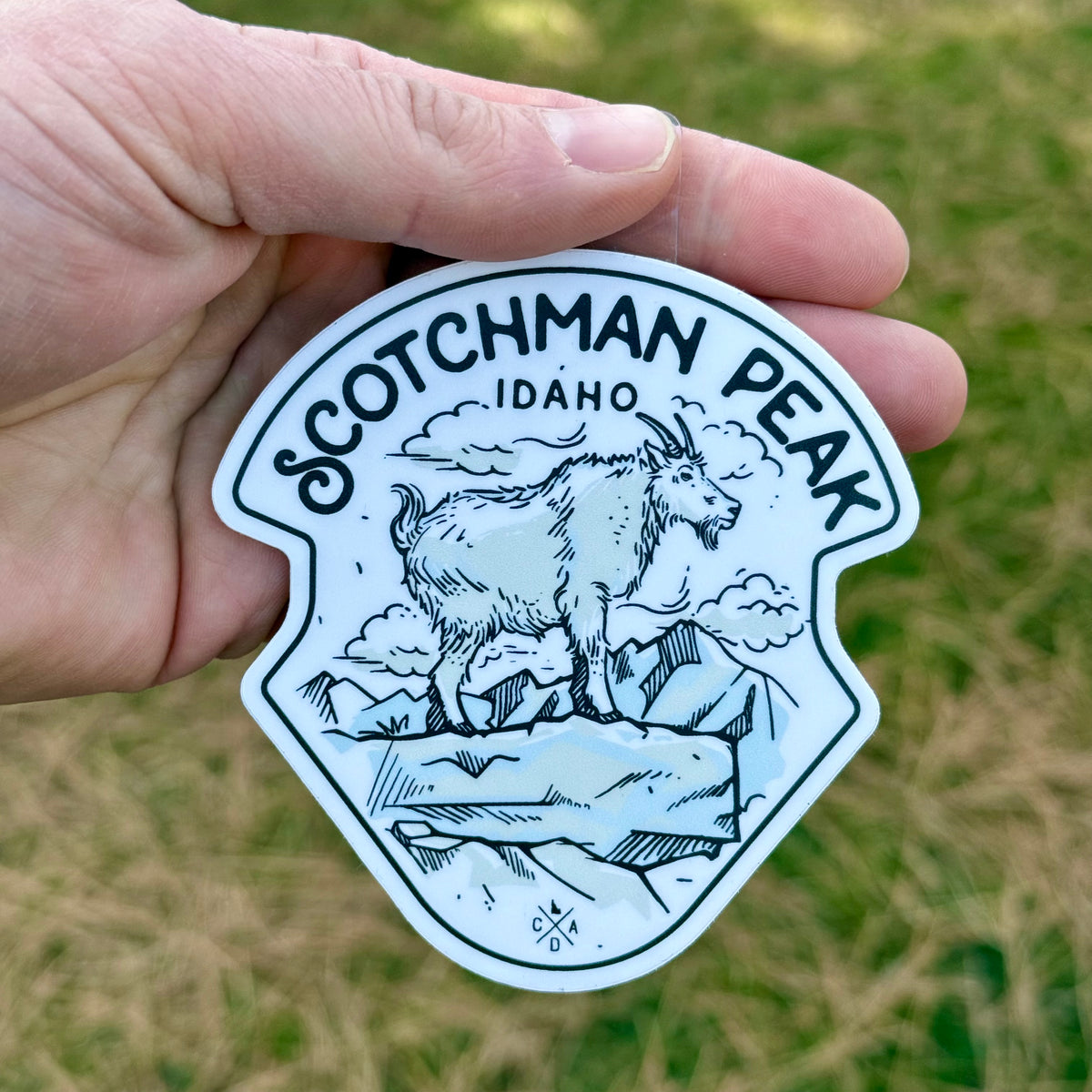 Scotchman Peak Sticker – CDA IDAHO Clothing Company