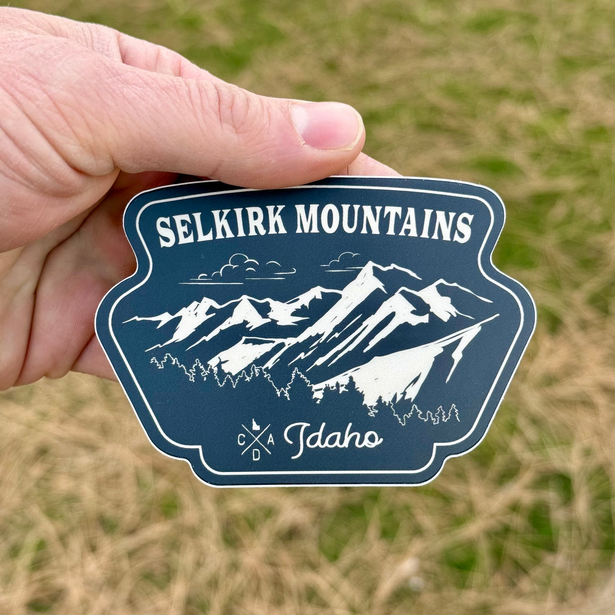 Selkirk Mountains Idaho Black Sticker – CDA IDAHO Clothing Company