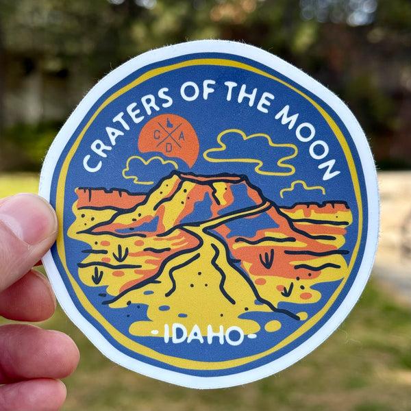 Craters Of The Moon Blue Sticker