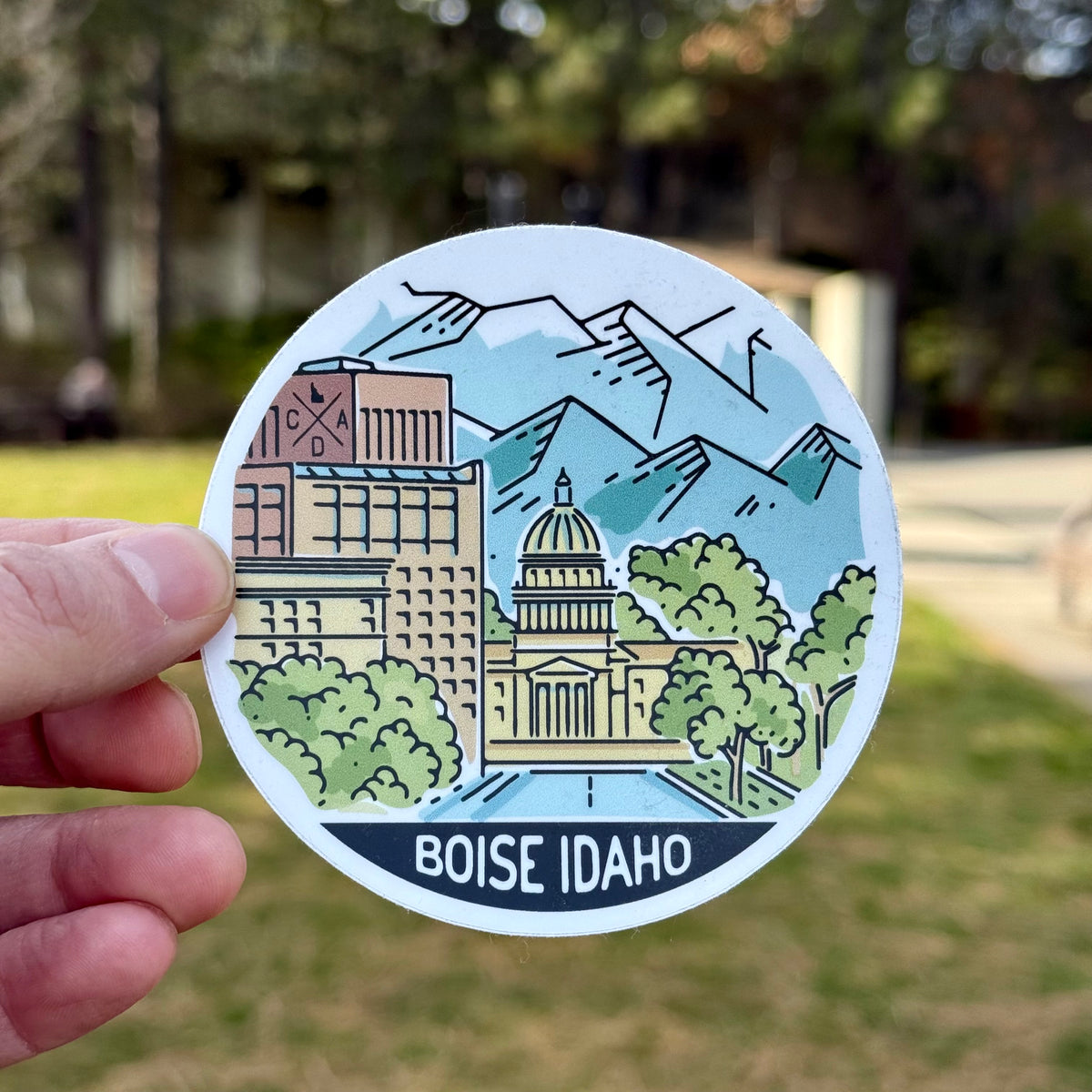 Boise Idaho Capital View Sticker – CDA IDAHO Clothing Company