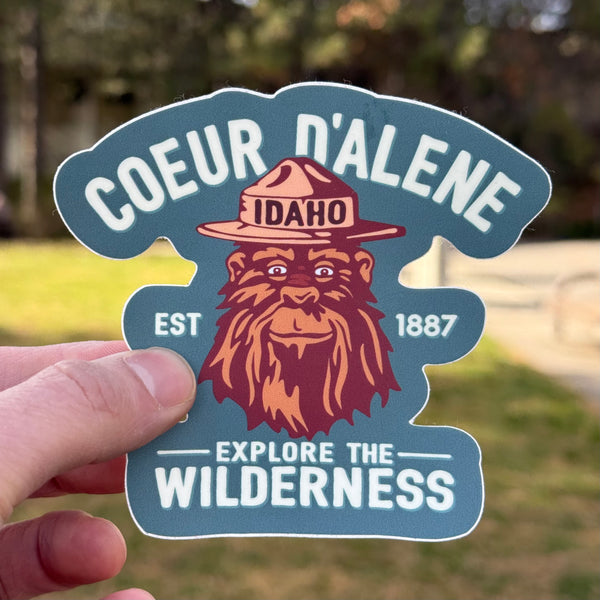Coeur d'Alene Explore Bigfoot Sticker