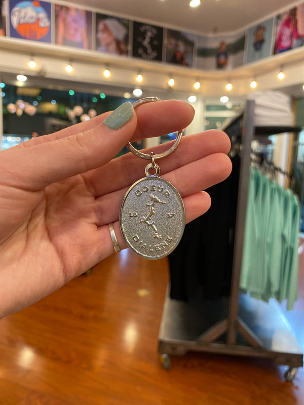 1887 Lake Keychain - Silver