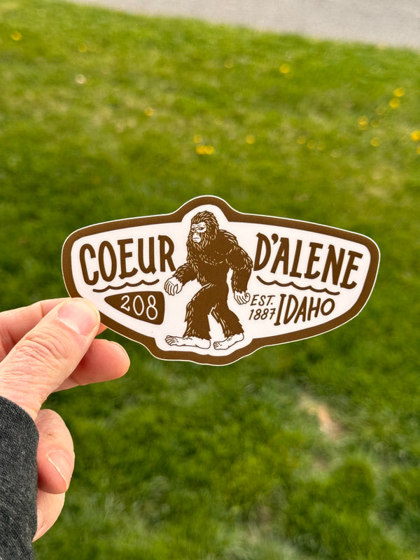 Bigfoot Coeur d'Alene Hero Sticker