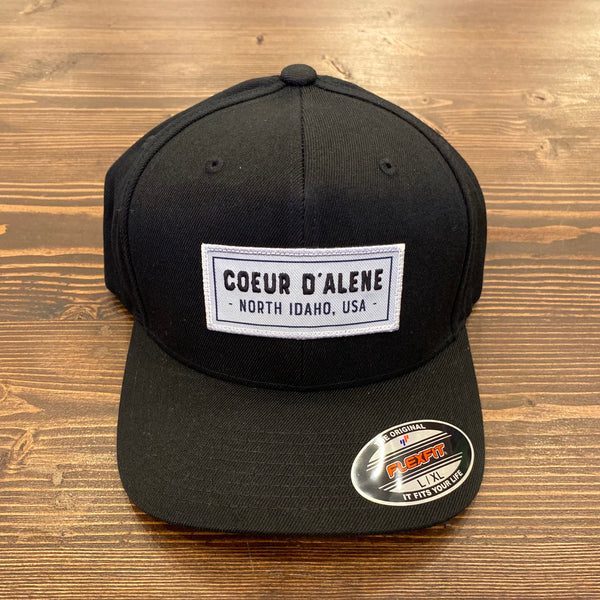 Flexfit Black Coeur d'Alene North Idaho Hat