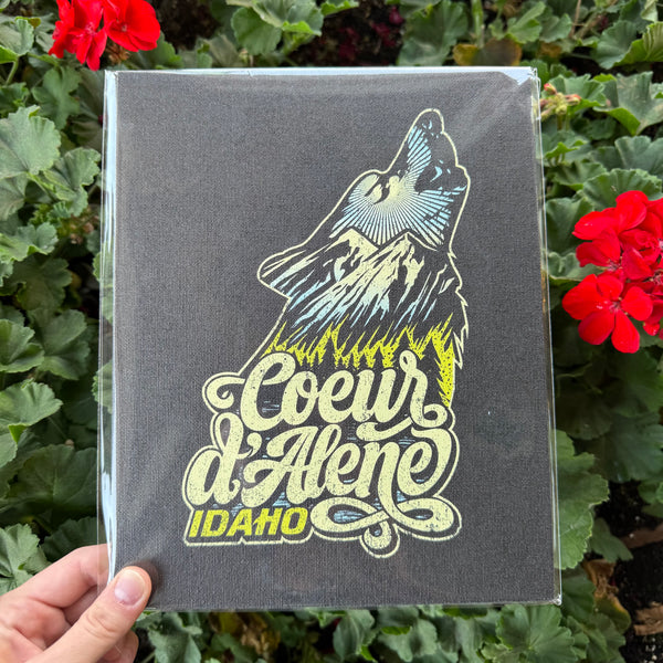 Coeur d'Alene Howling Wolf - 8x10 Canvas