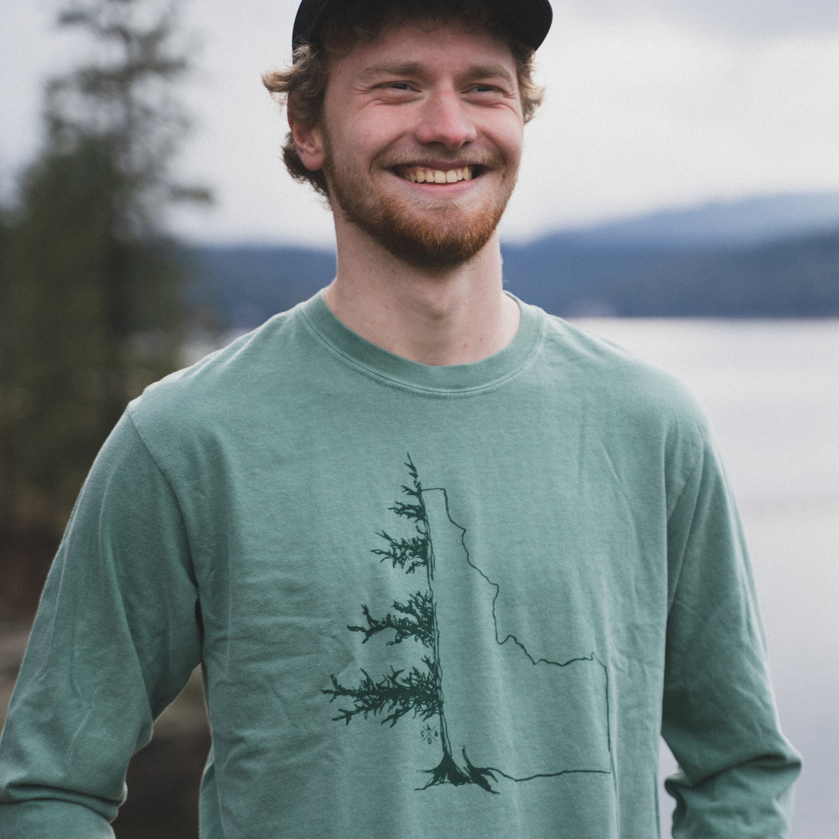 IdaTree Dark Mode Long Sleeve Tee – CDA IDAHO Clothing Company