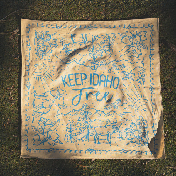 Keep Idaho Free Khaki Bandana