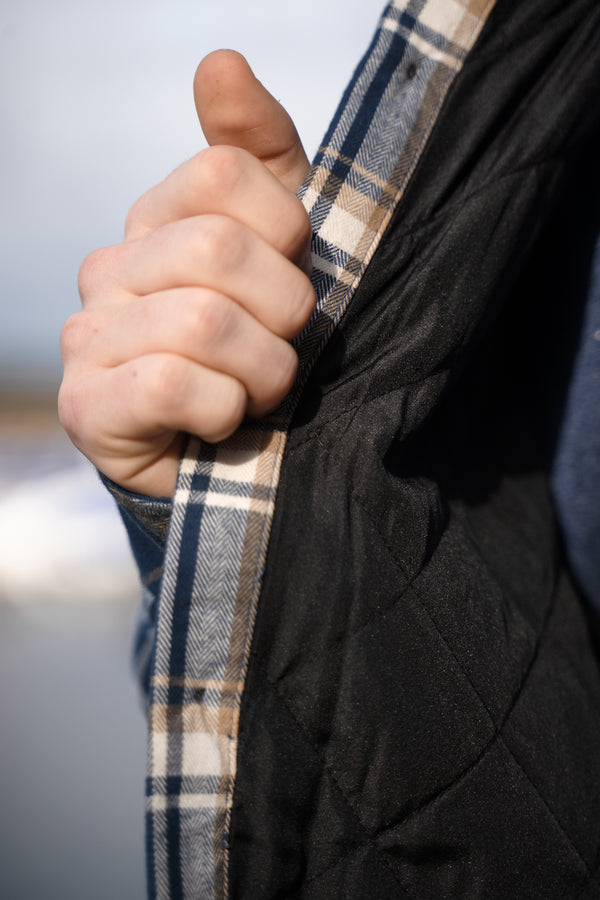 STYLO FLANNEL JACKET - NAVY