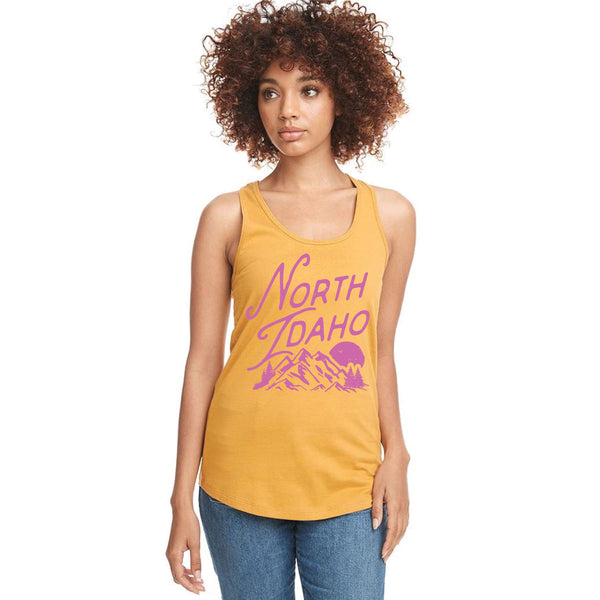 Yellow North Idaho Wilderness Womens Tank