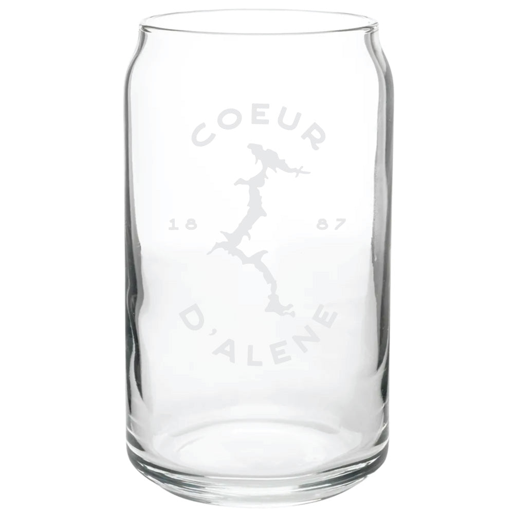 1887 Coeur d'Alene Lake 16oz Can Glass