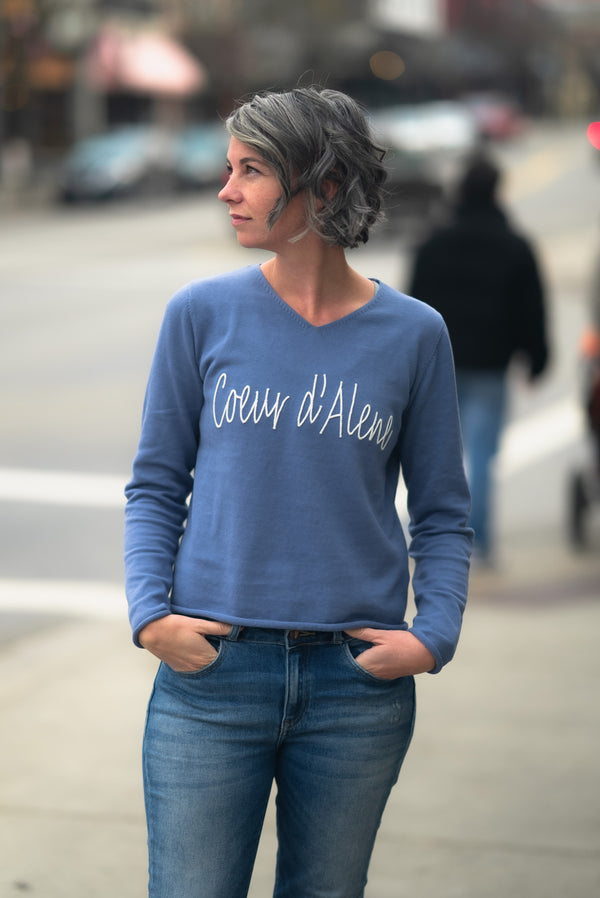 Periwinkle Coeur d'Alene Light Sweater