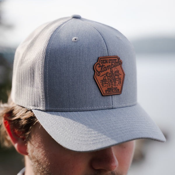 Gem State Stampede Hexagon Leather Patch Trucker Hat