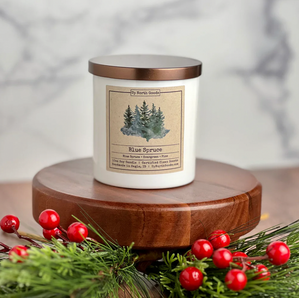 10oz Blue Spruce Soy Candle by Up North Goods