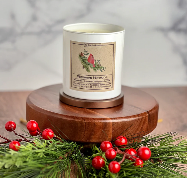 10oz Cinnamon Pinecone Soy Candle by Up North Goods