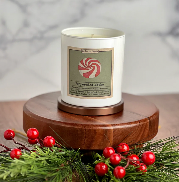 10oz Peppermint Mocha Soy Candle by Up North Goods