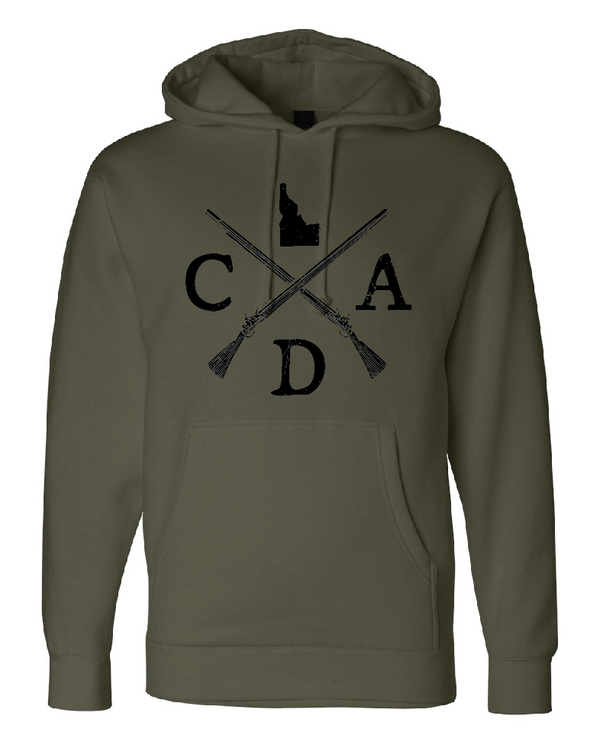 Army Green CDA Musket Logo Heavyweight Hoodie