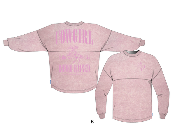 Spirit Jersey - Coeur d'Alene Cowgirl Skull Pink Mineral Wash