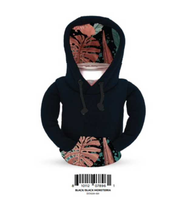 The Hoodie- Black/Black Monsterra