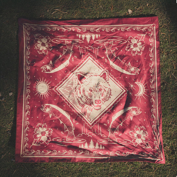 Maroon Bear Bandana