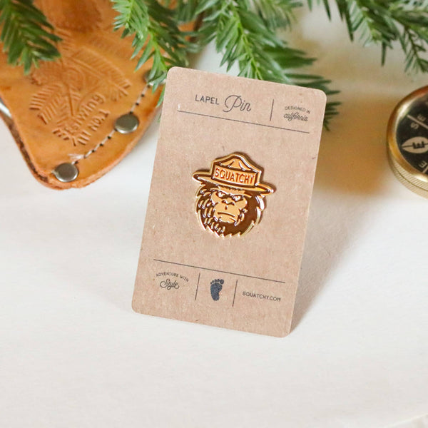 Enamel Pin, Squatchy  | Collectible Bigfoot Lapel Pin