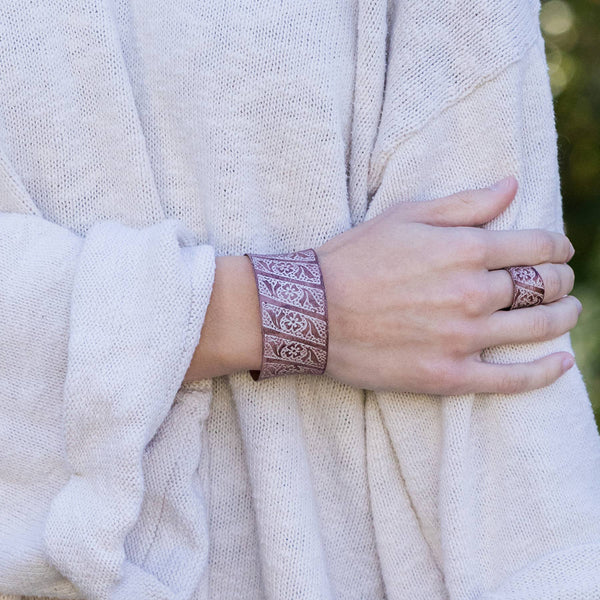 Copper Patina Bracelet and Earring Prepack with Display