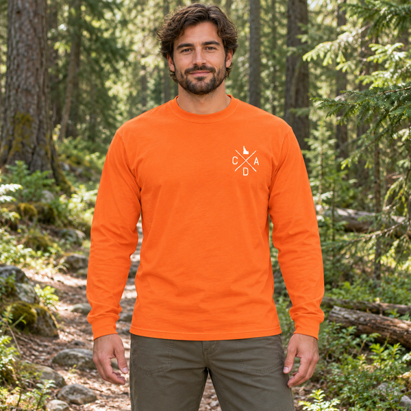 Idaho Antler Long Sleeve Tee - Burnt Orange
