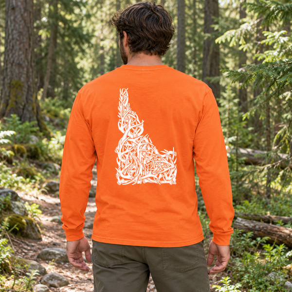 Idaho Antler Long Sleeve Tee - Burnt Orange