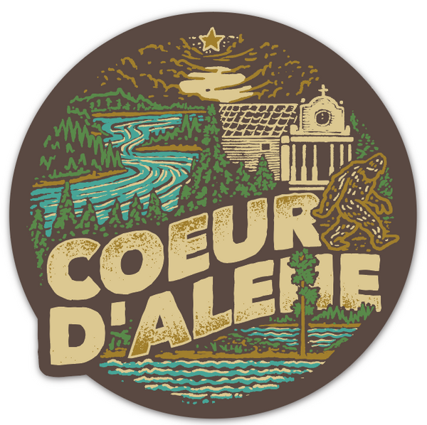 Cataldo Mission Coeur d'Alene Sticker